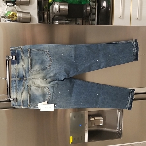 💕THE GREAT💕 The Fellow Jeans Drifter Wash with Rhinestones Button Fly 27 NWT - Picture 9 of 16